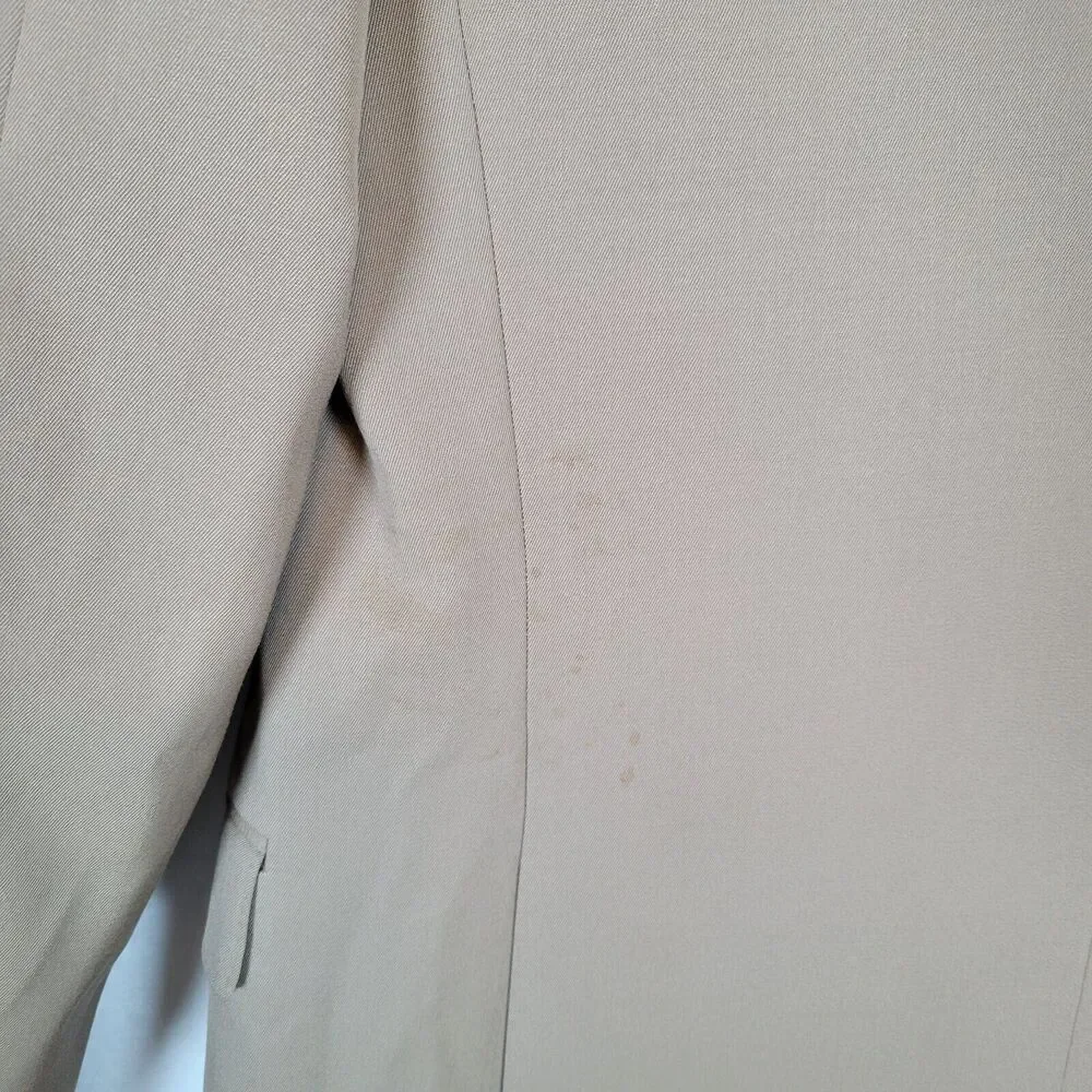 Ermengildo Zegna Mens Button Pocket Wool Blazer Size 42 Brown Career Sports Coat